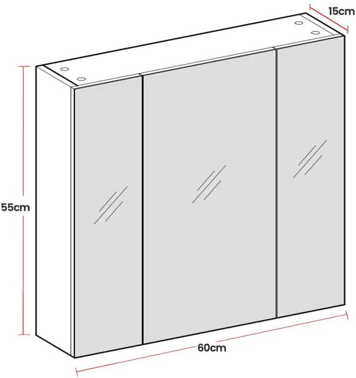 Songmics Sieninė spintelė VASAGLE 60x15x55 cm