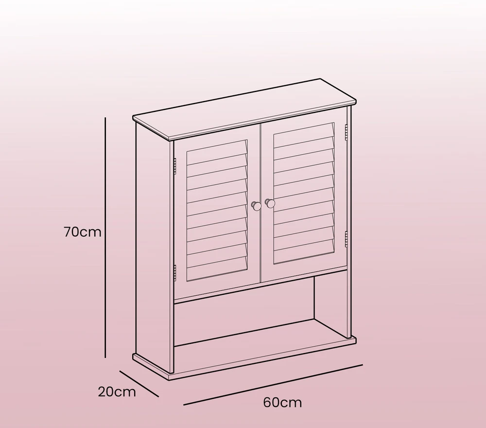 Songmics Vonios spintelė, 20x60x70 cm, balta