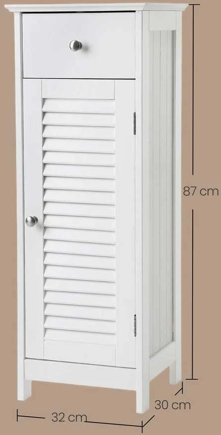 Songmics Vonios spintelė su stalčiumi 32x87x30 cm