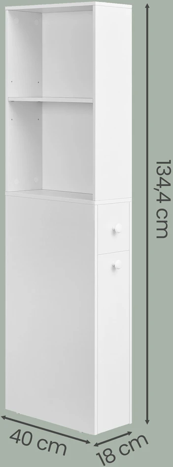 Songmics Vonios kambario spintelė, 40x18x134,4 cm