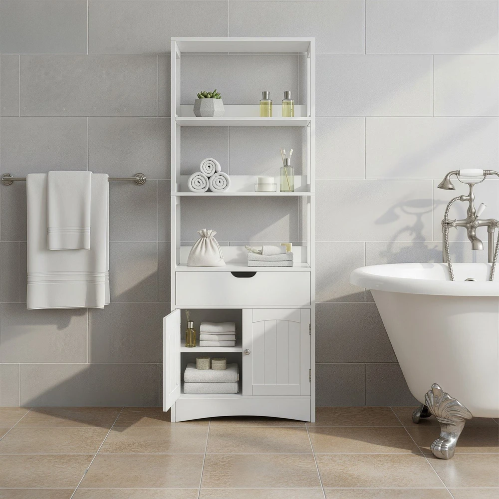 Songmics Vonios spintelė VASAGLE MDF 60x32,5x154 cm