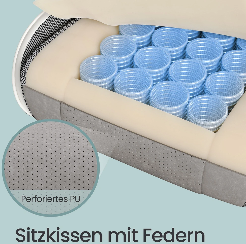 Songmics Ergonomiška žaidimų kėdė su pakoju ir spyruoklinėmis pagalvėlėmis 70x70x(123,5-133) cm