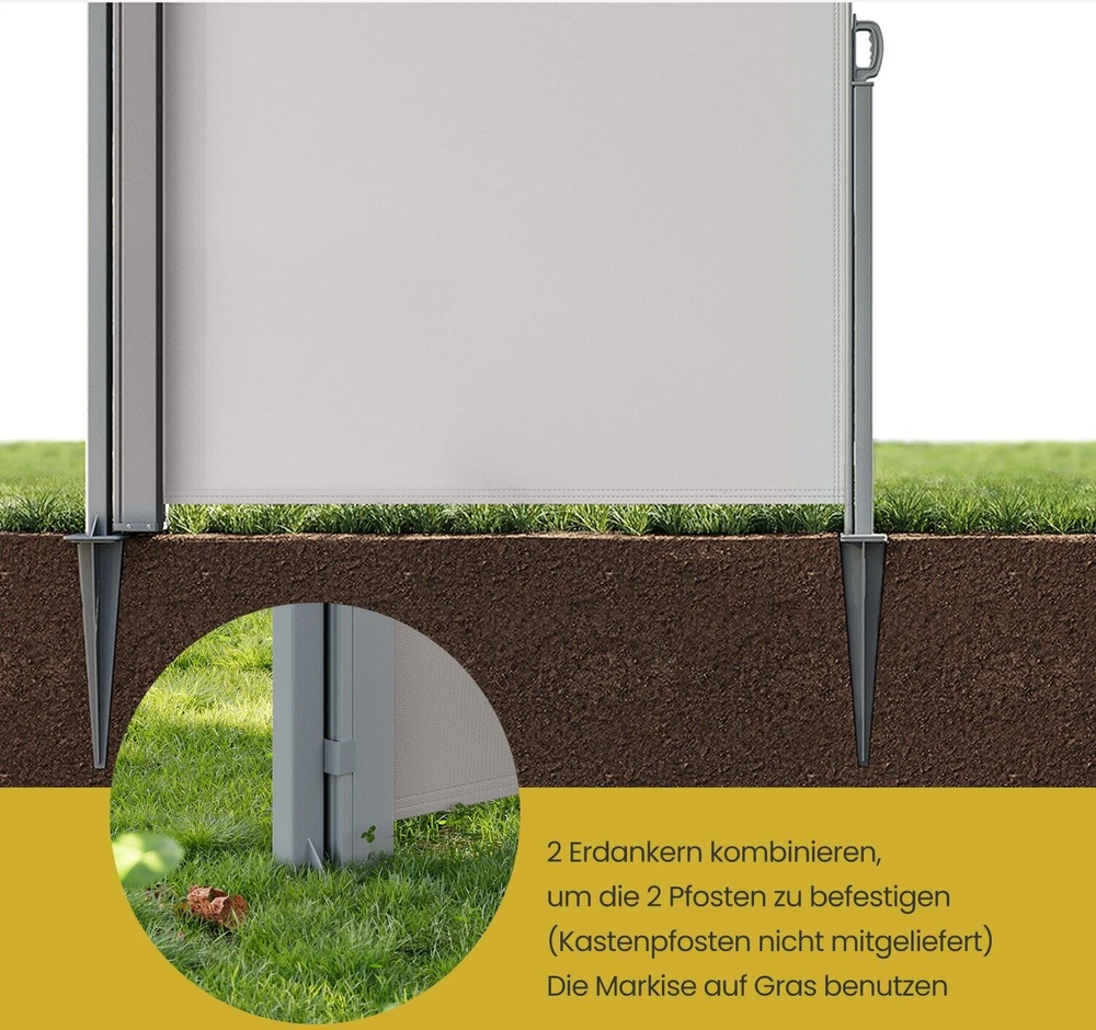 Žemės inkaras SONGMICS šoninėms markizėms 9x9x46 cm