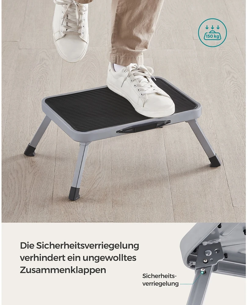 Songmics Vienpakopės plieninės kopėčios