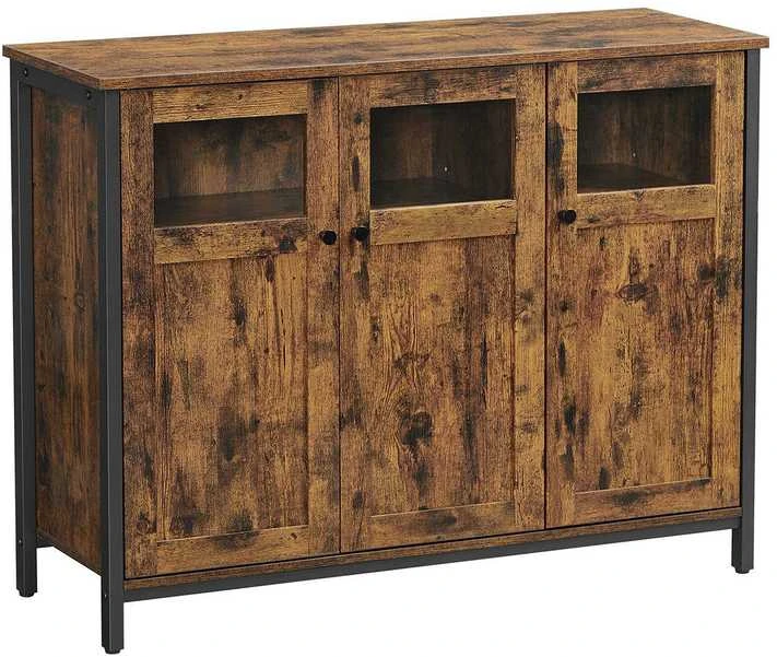 Songmics Vasagle Komoda vintage ruda-juoda
