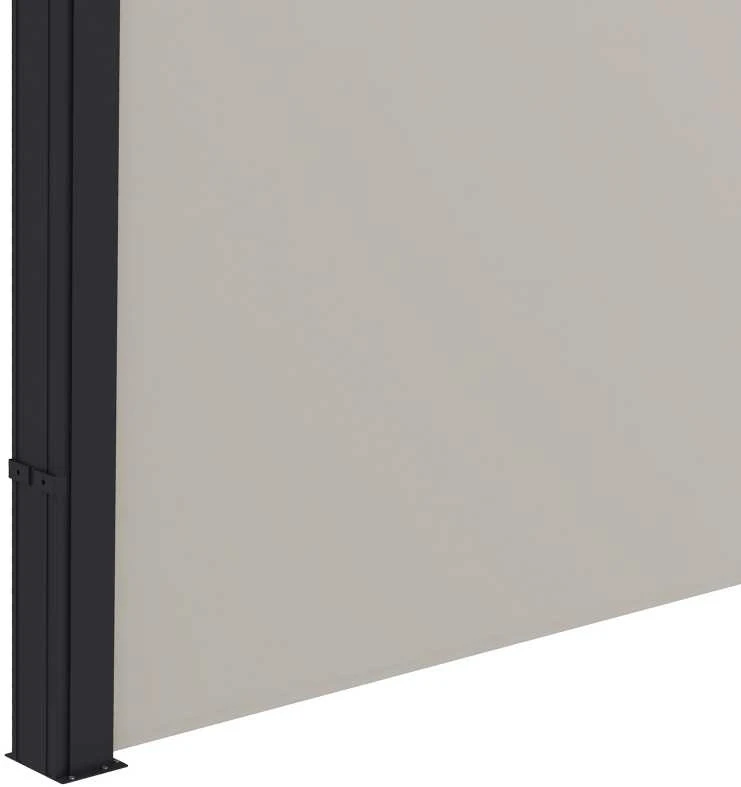 Outsunny ištraukiama šoninė markizė, 300 x 140 cm sodo markizė, apsauginė sienelė su UV apsauga, apsauga nuo vėjo, metalas, poliesteris, šviesiai pilka