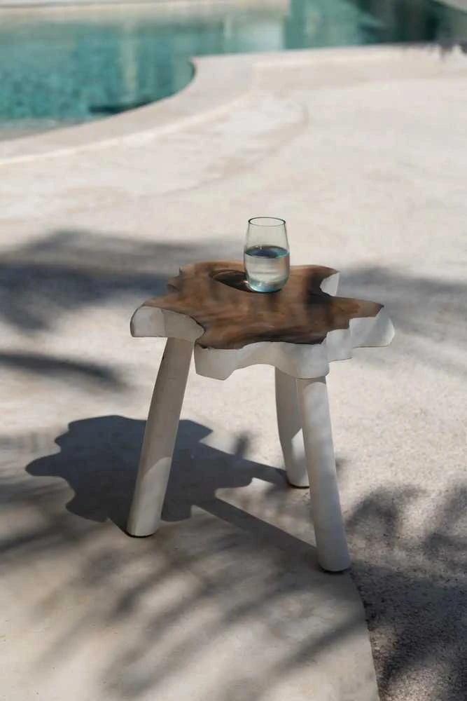 Bazaar Šoninis stalas, ekologiškas, 0,45x0,45x0,4 m, Balta