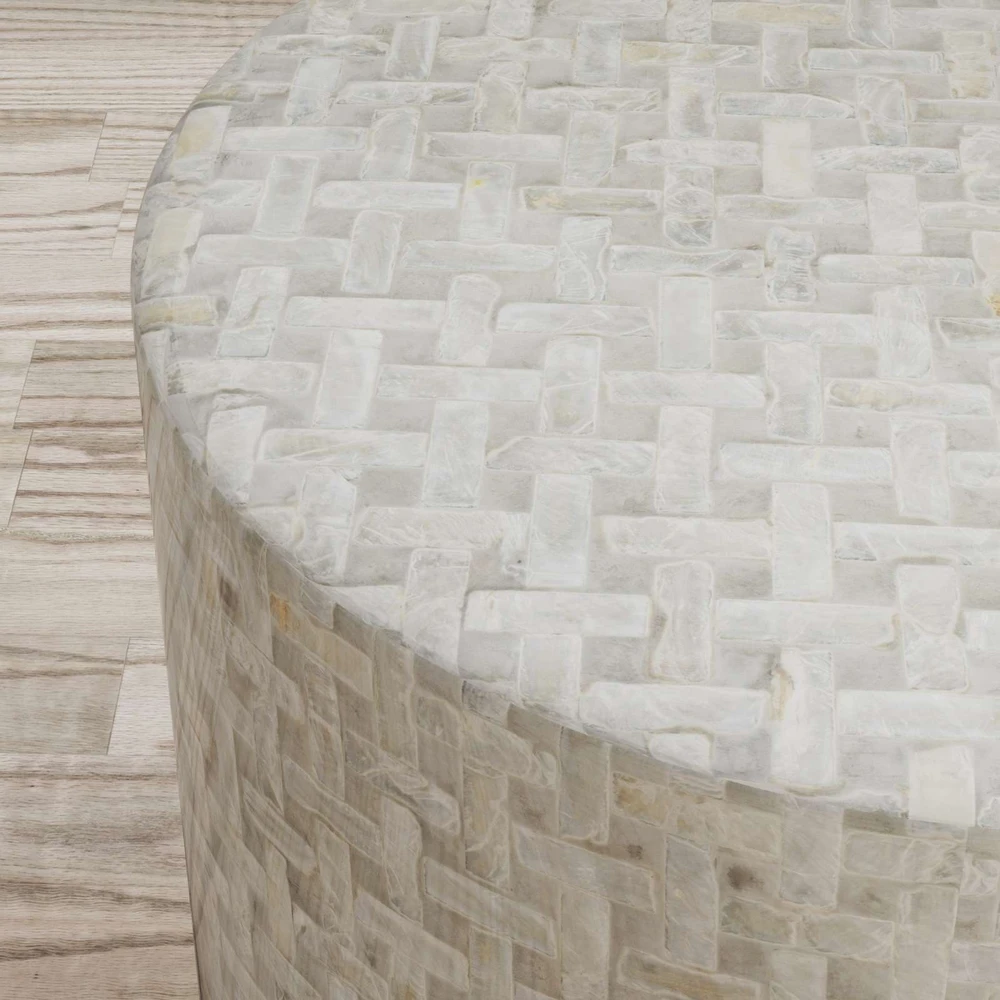 Av1730-28Gb Staliukas apvalus Avola Pilkas Basket Weave