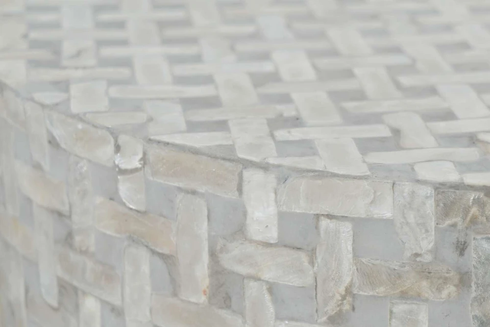 Av1730-28Gb Staliukas apvalus Avola Pilkas Basket Weave