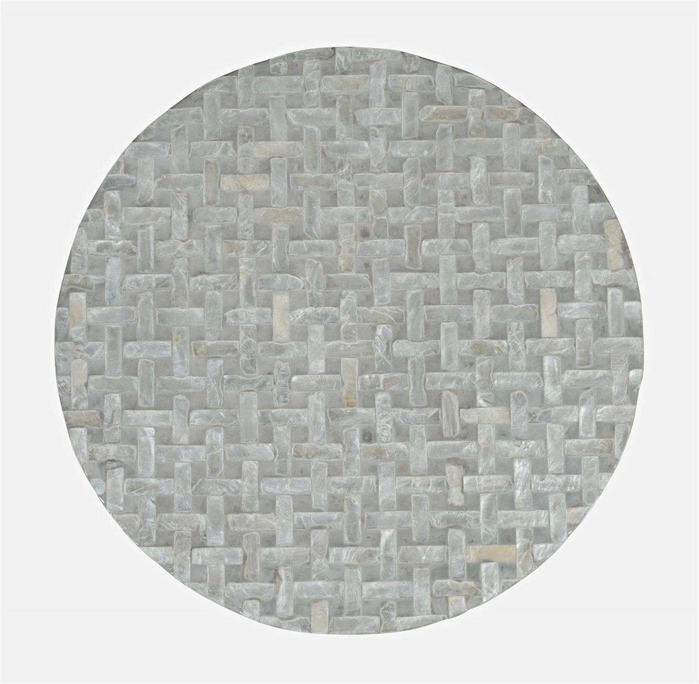 Av1730-28Gb Staliukas apvalus Avola Pilkas Basket Weave