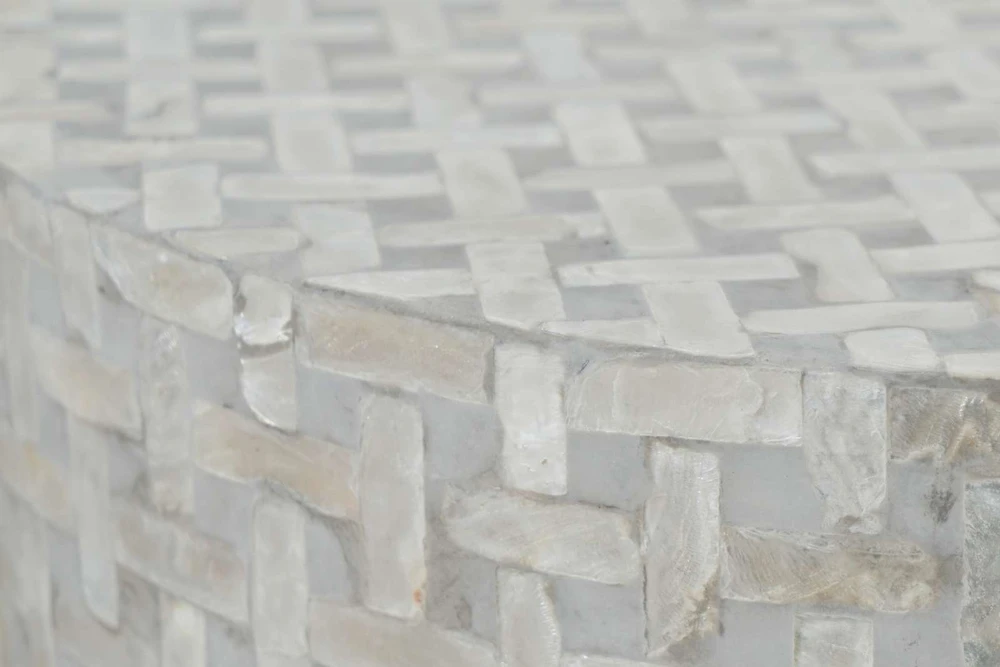 Av1730-28Gb Staliukas apvalus Avola Pilkas Basket Weave