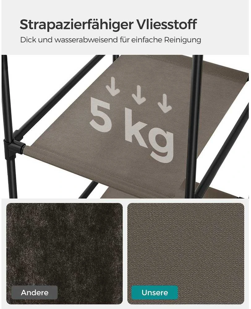 Songmics Sulankstoma spinta su drabužių turėklu