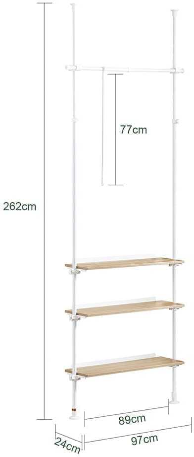 Spintelio sistema, SoBuy KLS14-WN, 97x24x262 cm