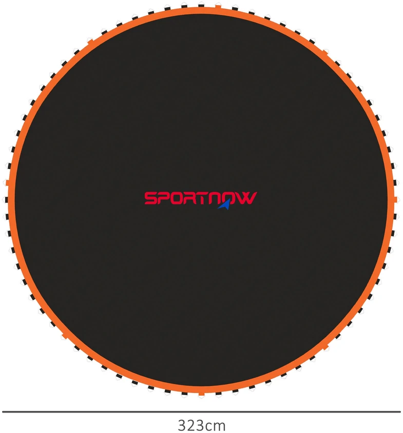 SPORTNOW batuto šokinėjimo kilimėlis, Ø323 cm, batuto kilimėlis, batuto priedas, batuto pakaitalas, juodas