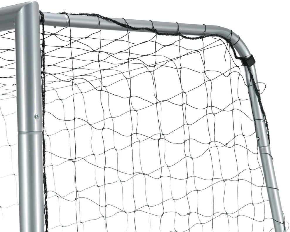 Sportnow HOMCOM futbolo vartai su PE tinklu, futbolo vartai vaikams ir suaugusiesiems, 300 x 120 x 200 cm, plienas, pilki, sodo treniruotėms