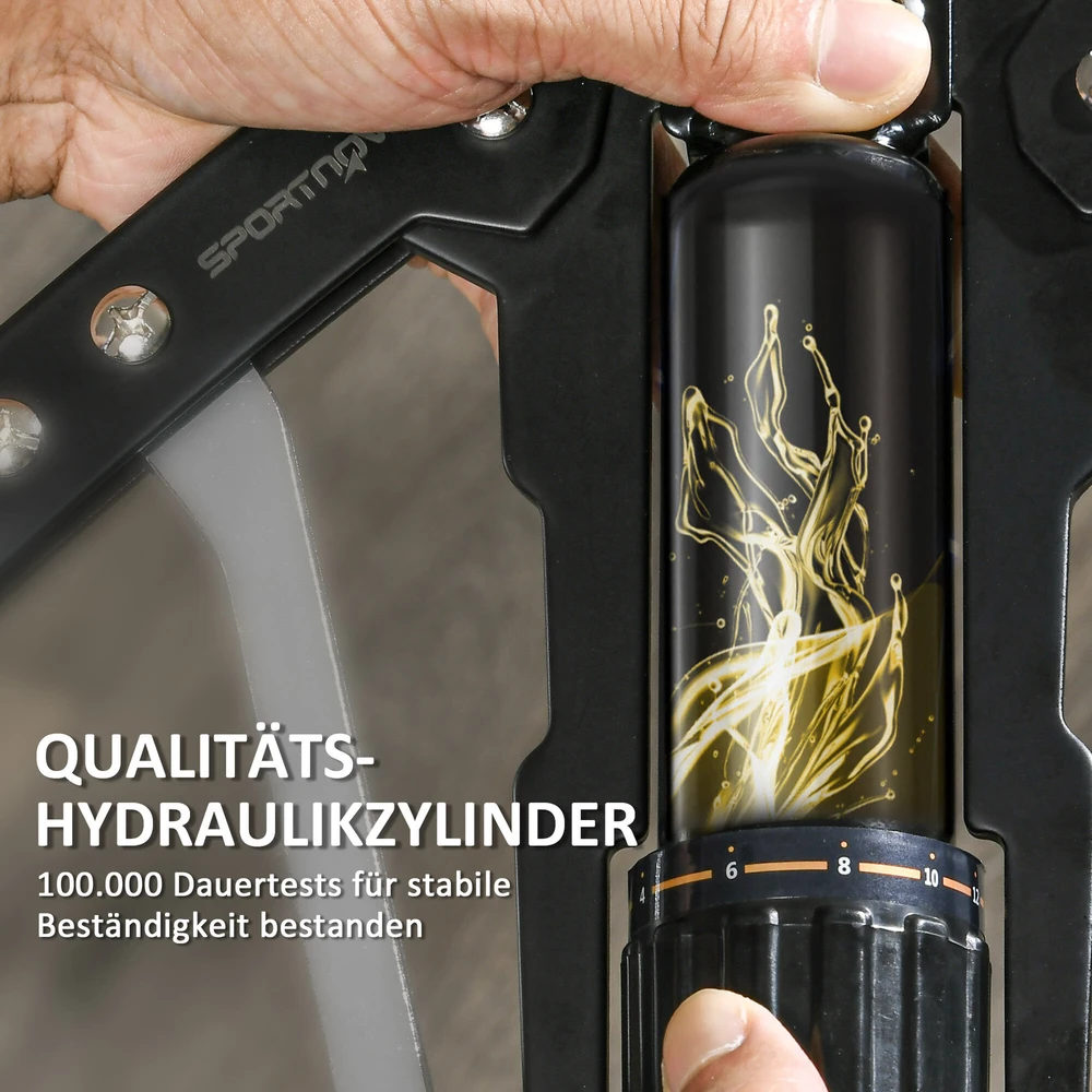 SPORTNOW Power Twister 10-200kg rankų treniruoklis, reguliuojamas hidraulinis jėgos treniruoklis dilbiams, krūtinei, pečiams - vyrams ir moterims