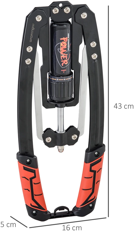 SPORTNOW Power Twister 10-200kg rankų treniruoklis, reguliuojamas hidraulinis jėgos treniruoklis dilbiams, krūtinei, pečiams - vyrams ir moterims