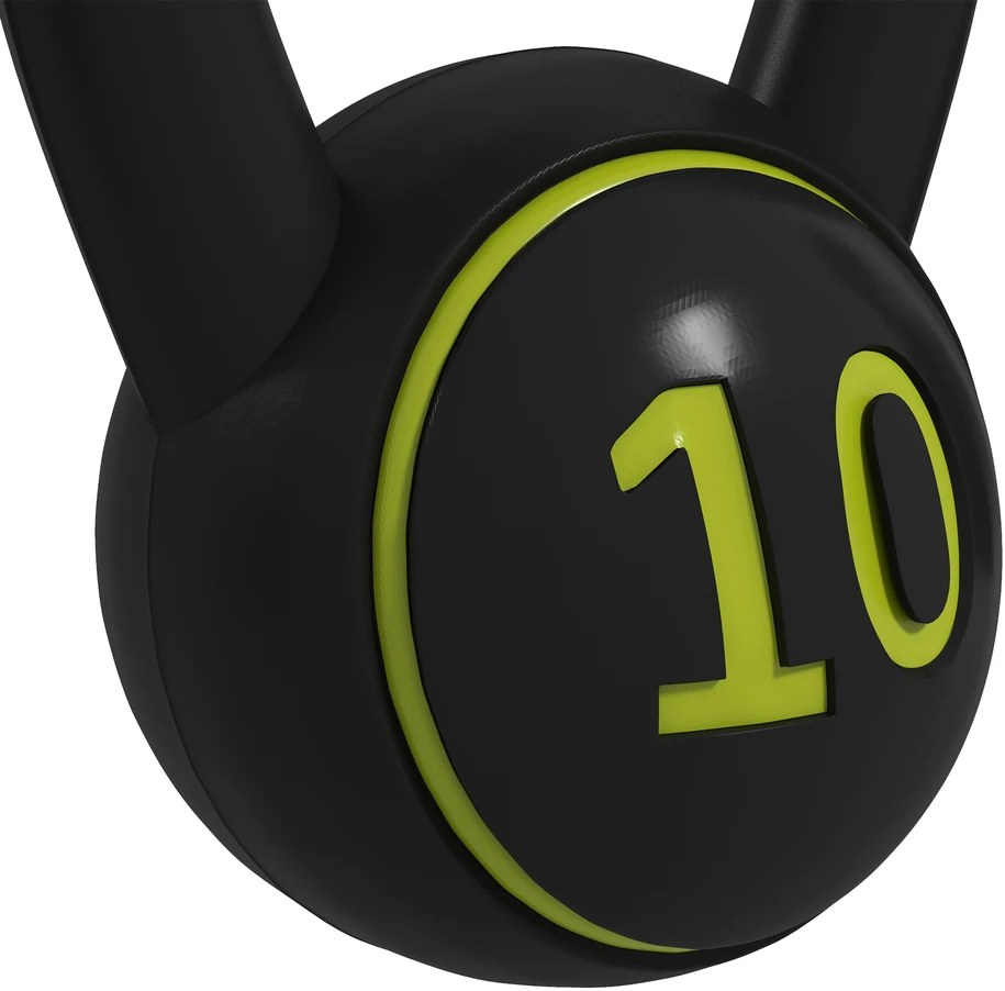 Sportnow HOMCOM virdulys (kettlebell), 2,2kg, 4,5kg, 6,8kg, 3 dalių rinkinys gimnastikai, jėgos treniruotėms, juodas