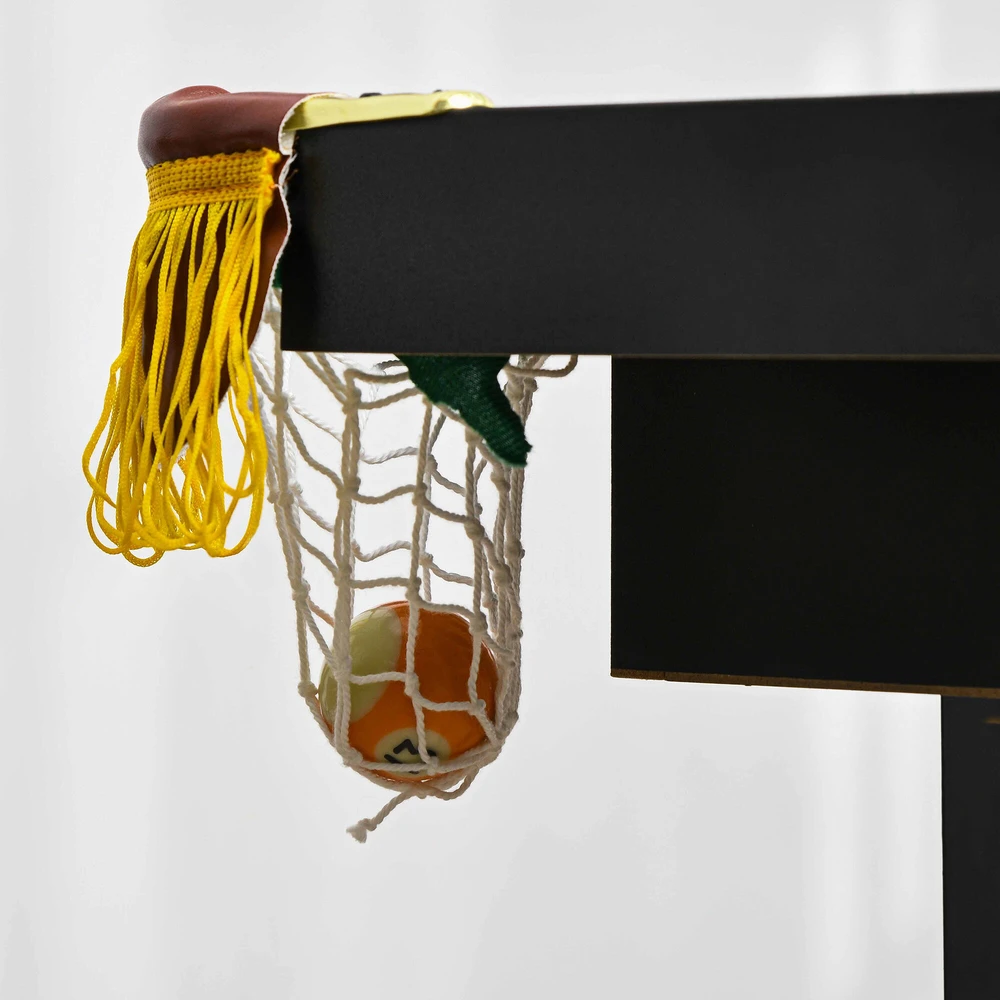 SPORTNOW 2in1 daugiafunkcis žaidimų stalas, stalo tenisas, biliardas, su priedais, vaikams, paaugliams, suaugusiems, plieno, 140x63x60-80 cm, žalias