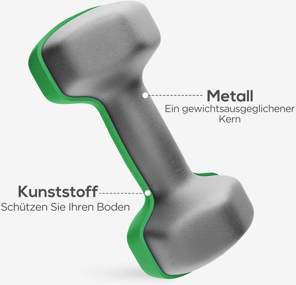 SPORTNOW hantelių rinkinys, 6 hanteliai su stovu, 2 x 1kg, 2 x 3kg, 2 x 5kg metalinis hantelių komplektas fitnesui, mankštai ir namams