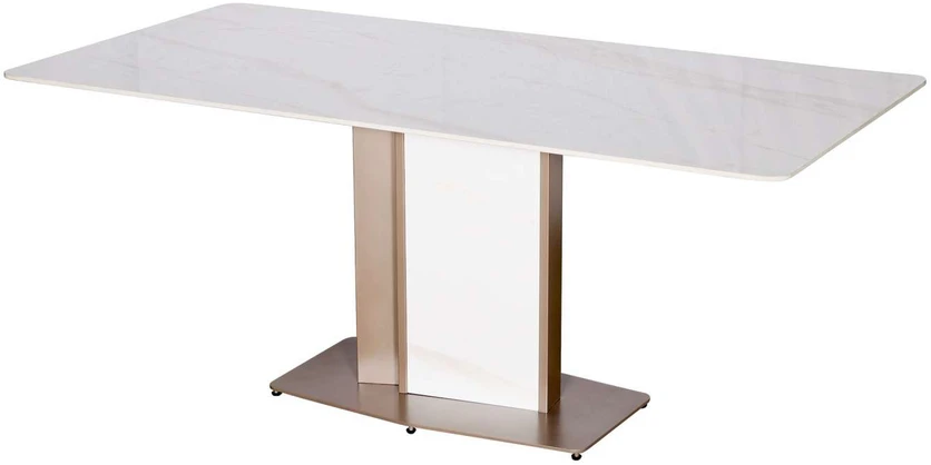 Stalas, Modig, 180 cm, Baltas, Rožinio aukso spalva