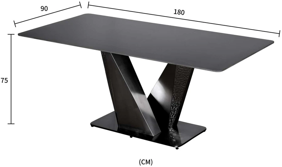 Stalas, Modig, 180 cm, Juodas