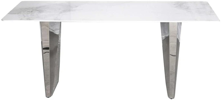 Stalas, Modig, 200 cm, Sidabrinė, Balta