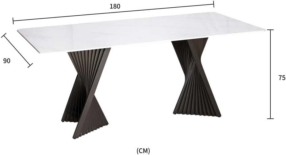 Stalas, Modig, 180 cm, Baltas