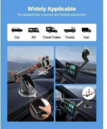 Automagnetola VEVOR automobilinė „CarPlay“ stereosistema su jutikliniu ekranu