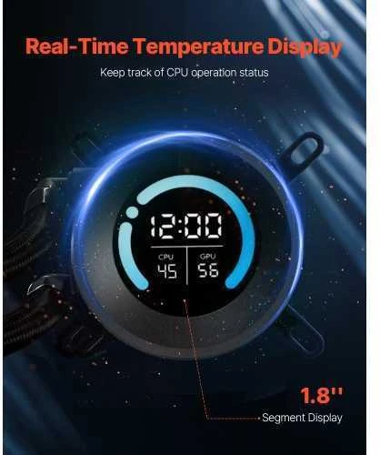 Vevor Vandens aušintuvas su 120 mm ventiliatoriais Intel AMD