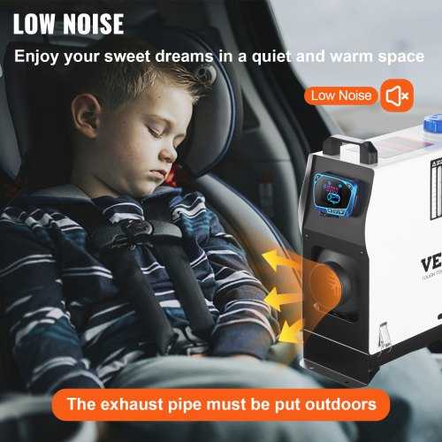 Vevor 8kW dyzelinis šildytuvas automobiliams ir laivams