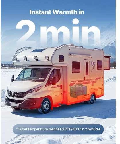Vevor 8 kW nešiojamas dyzelinis šildytuvas su nuotolinio valdymo pultu