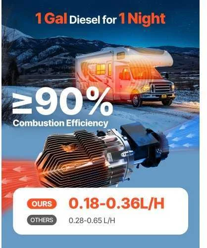 Vevor Dyzelinis oro šildytuvas 8 kW, nuotolinio valdymo pultas
