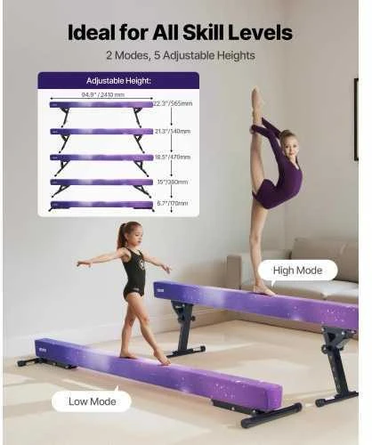 Vevor Reguliuojama gimnastikos sija vaikams, 8 pėdų