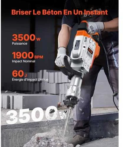 Vevor Griovimo kūjis su 2 kalteliais 3500W
