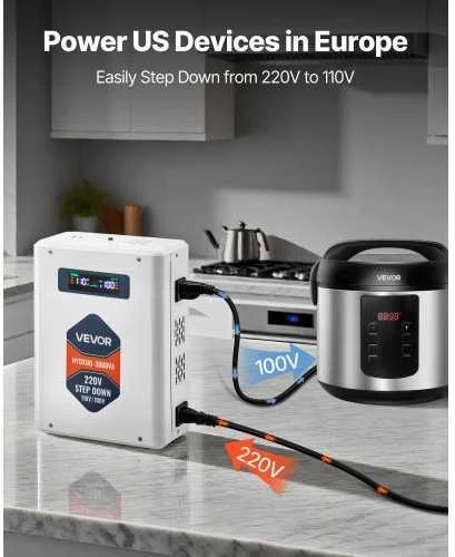 VEVOR Įtampos konverteris 220V į 110V, 3000VA