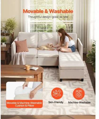 VEVOR Modulinė sofa lova su paslėpta saugykla