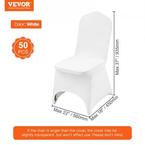 Vevor Kėdžių užvalkalai vestuvėms, 50 vnt.