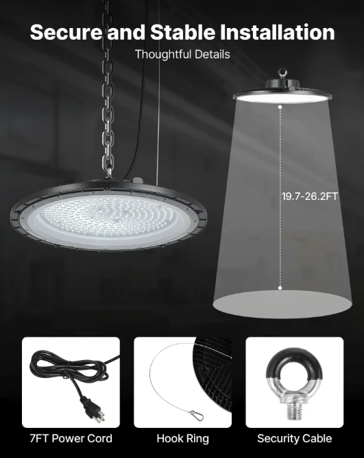 Vevor 20 dalių LED pramoniniai LED šviestuvai