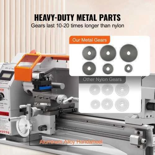 VEVOR mini metalo tekinimo staklės 7 x 16 col.