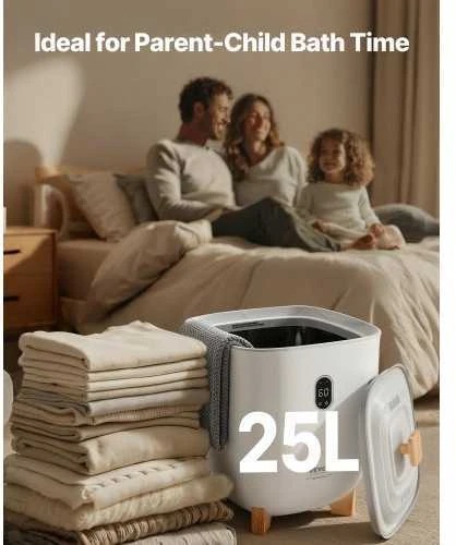 Vevor 25 l rankšluosčių šildyklė su LED ekranu