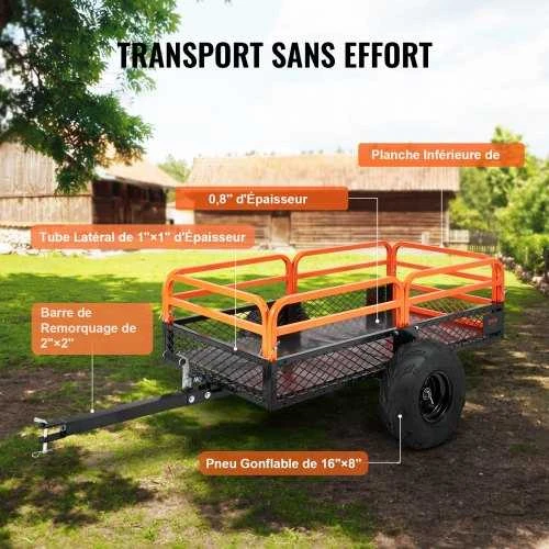 VEVOR Plieninė priekaba ATV transportui, iki 680 kg