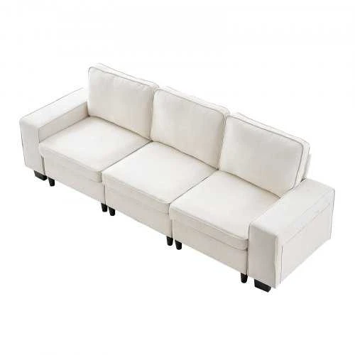 VEVOR Baltas sofa su vieta daiktams apačioje