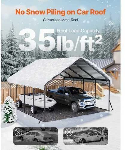Vevor Metalinė stoginė automobiliui 20 x 20 ft