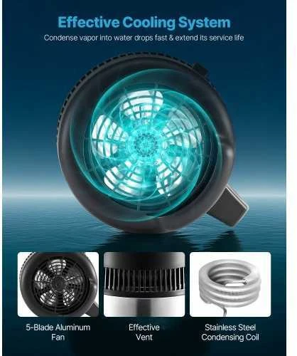 Vevor 6 l vandens distiliatorius, 900 W plieno