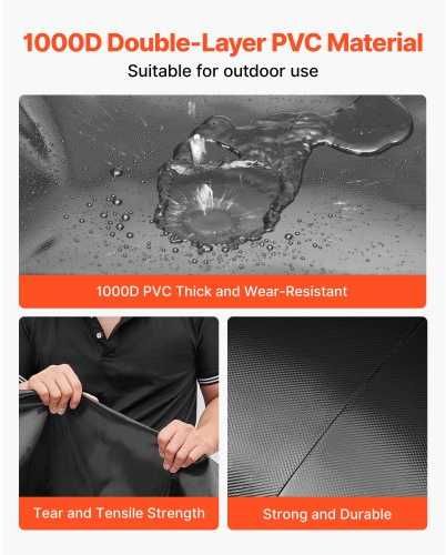 VEVOR Nešiojamas vandens laikymo bakas 1000L PVC