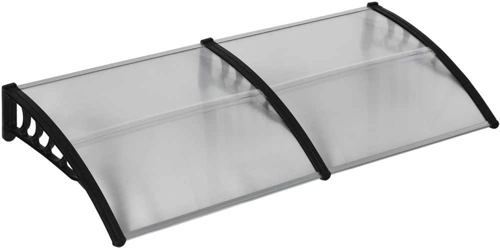 Outsunny stogelis durims 200 x 96 x 27 cm, apsauga nuo UV spindulių, lietaus ir saulės, aliuminis, juodas | Aosom