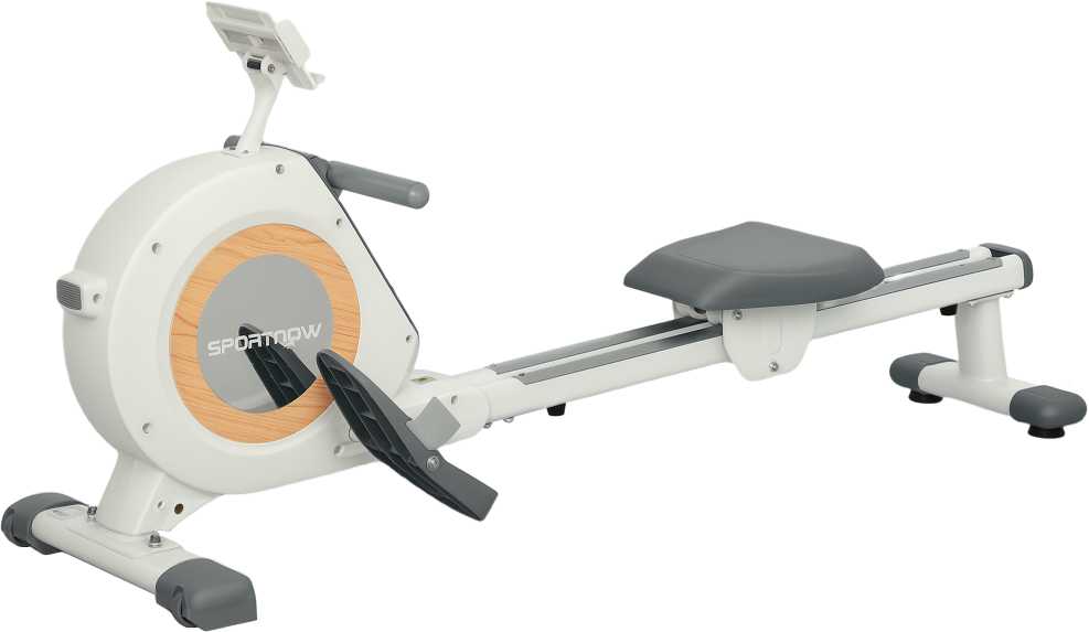 SPORTNOW irklavimo treniruoklis namams, magnetinis, 16 pasipriešinimo lygių, LCD ekranas, su telefono/planšetės laikikliu, kardio treniruotėms, iki 150 kg apkrova
