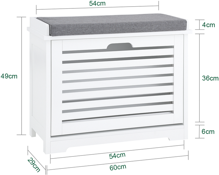 Suoli, SoBuy FSR184-K-W, 29x49x60 cm