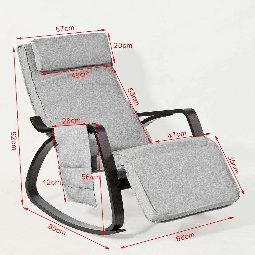 SoBuy supamasis fotelis su kojų atrama FST20-HG